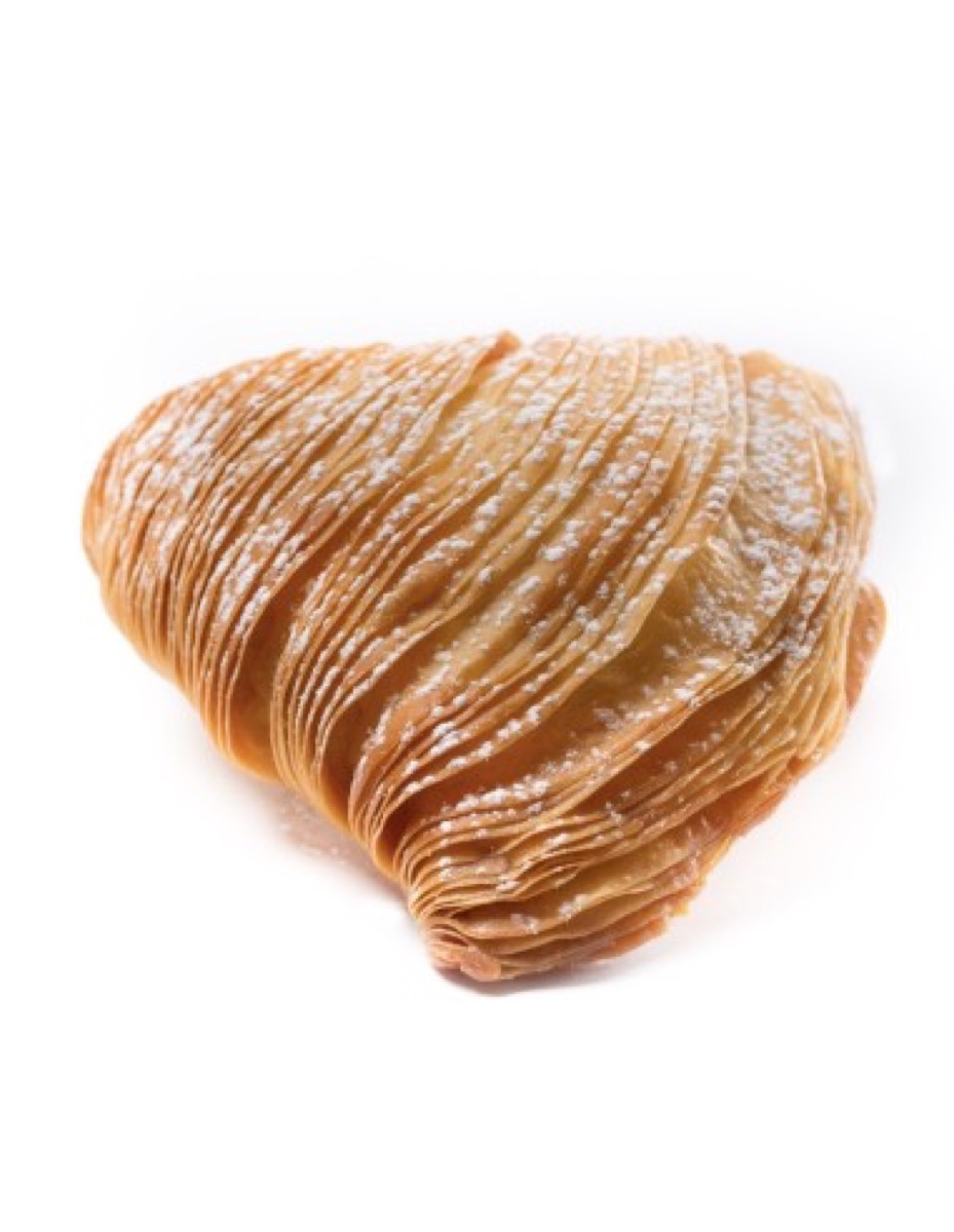 A sfogliatella, the layered Neapolitan pastry