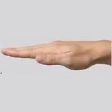 Flat hand, palm down